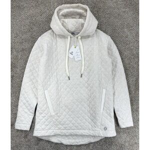 Tasc Unstoppable Soft Quilted‎ Hoodie Woman's XS Coconut White Organic NWT $148